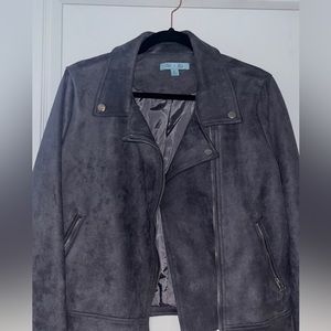 Suede bomber jacket
